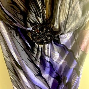 ENFOCUS STUDIO Size 8 Women’s Pull-On Sleeveless Multi- Halter MAXI Dress